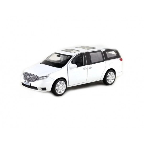 Macheta auto Buick GL8 2020 white, lumini, sunet, directie activa, 1:32 Tayumo