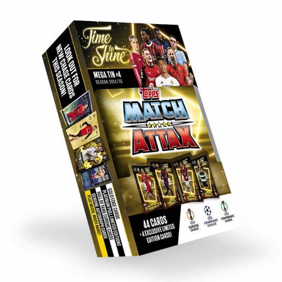 Topps Card Mega Tins 4 Match Attax UEFA Edition 2025