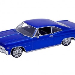 Macheta auto Chevrolet Impala SS 396 Tuning albastru 1965, 1:24 Welly