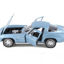 Macheta auto Chevrolet Corvette C2 albastru 1963, 1:24 Welly