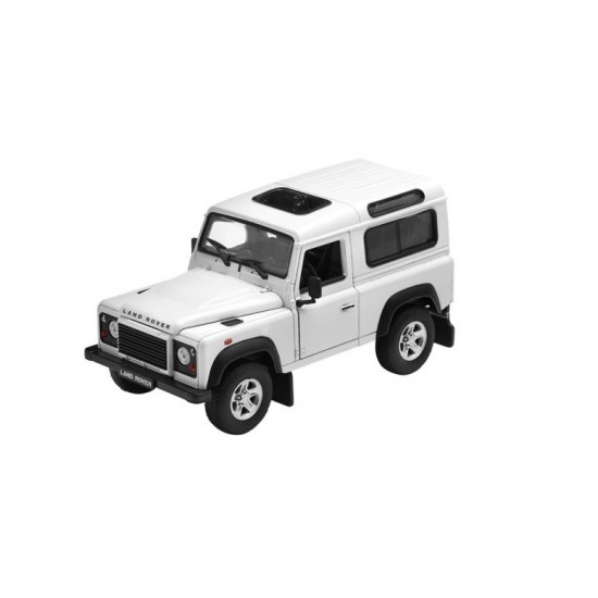 Macheta auto Land Rover Defender alb, 1:24 Welly