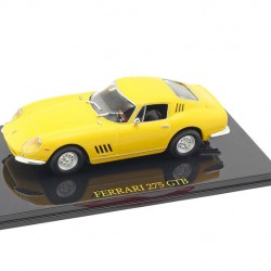 Macheta auto Ferrari 275 GTB galben cu vitrina plexi, 1:43 Altaya