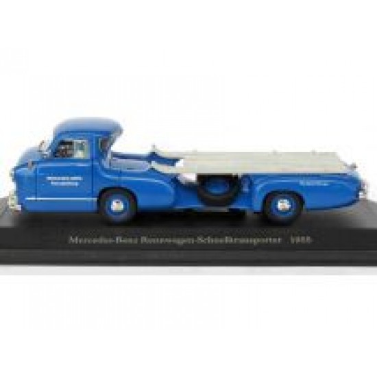 Macheta auto Mercedes Benz Racin Car Transporter The Blue Wonder 1955, 1:43 Altaya/Ixo